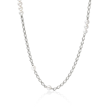 Surf Necklace, Sterling Silver, Pearls|NB895091