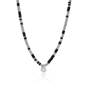 JH Lovestruck™ Heishi Pendant Necklace, Sterling Silver, Hardstones, Diamond, 1.25TCW|NBP4303931BONLGD